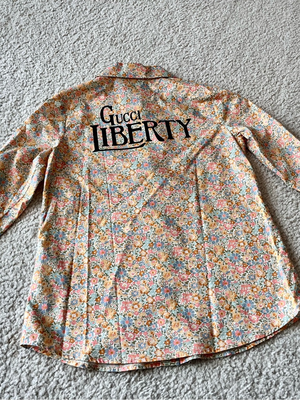 GUCCI x Liberty London Floral long sleeve blouse Peter Pan Collar Sz 10